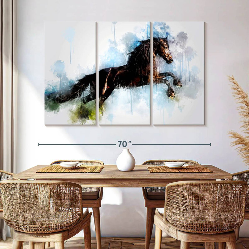 Brampt Horse Running, 42" H x 65" W