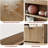 5 Tier Bookshelf,  Farmhouse Bookcase with 2 Doors - Open Display Storage Rack with Anti-Slip Design and Adjustable Shelves-995845733-995845785