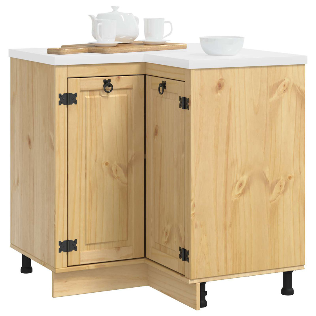 Vidaxl Cabinet With Storage SKI Honey Brown Solid Pine Wood Modern Furniture