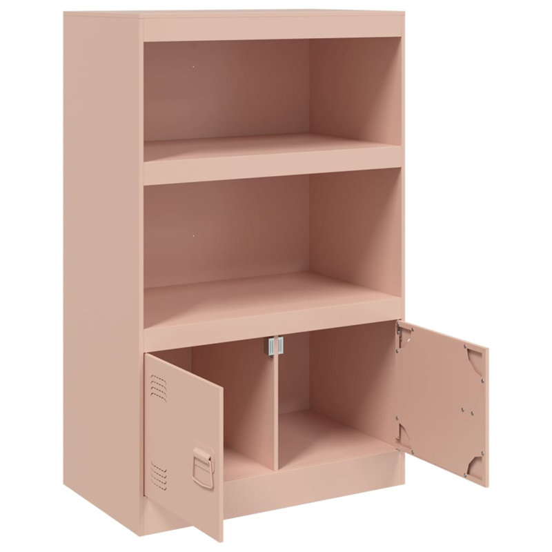 Alonah Steel Accent Cabinet, Pink