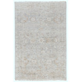 Oriental Hand-Knotted Wool Light Grey / Beige Area Rug