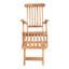 Boyter 150cm Long Reclining Teak Single Chaise