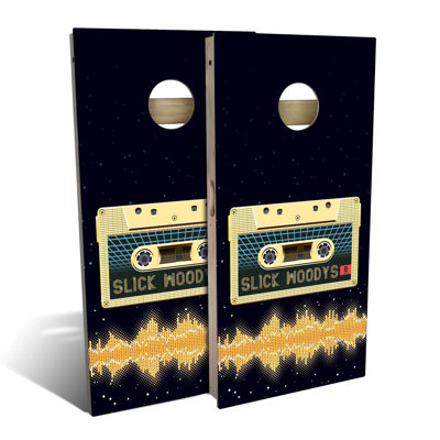 Retro Mixtape Cornhole Board Set | Includes (2) Boards, (8) Bags & Optional Accessories