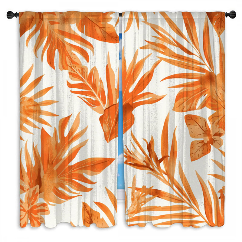 Rideaux obscurcissant et obscurcissant orange - 2 panneaux, 40in x 52in - 2 panels, Sheer