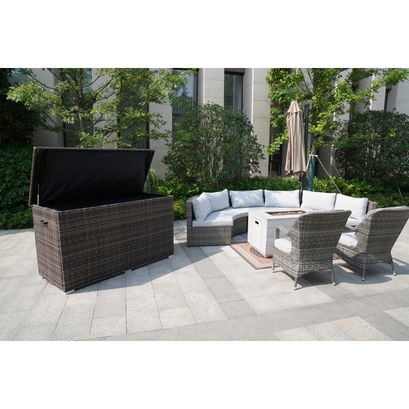 Algird 8 - Person Patio Conversation Set with Cushions