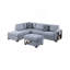 Canapé modulaire réversible 3 pièces avec rangement fonctionnel et repose-pieds avec méridienne réversible-184207230
