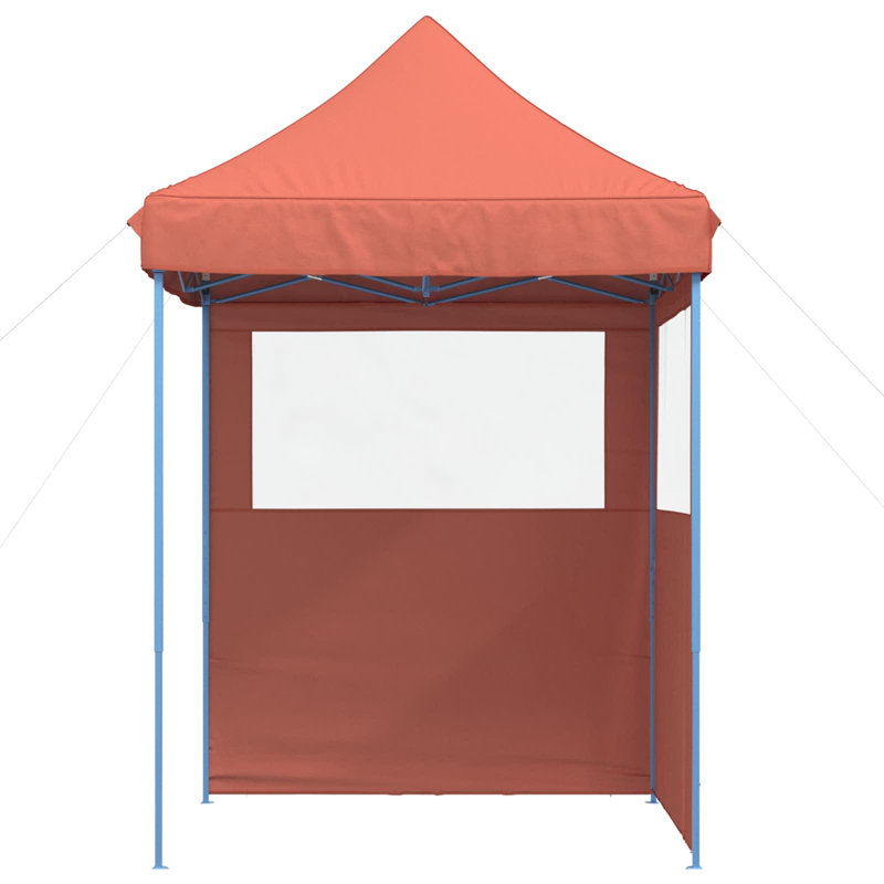 Vidaxl Foldable Tent Canopy Patio Pavilion Gazebo Pop Up Tent Marquee Canopy, 306cm H x 200cm W x 200cm D, Blue, Terracotta