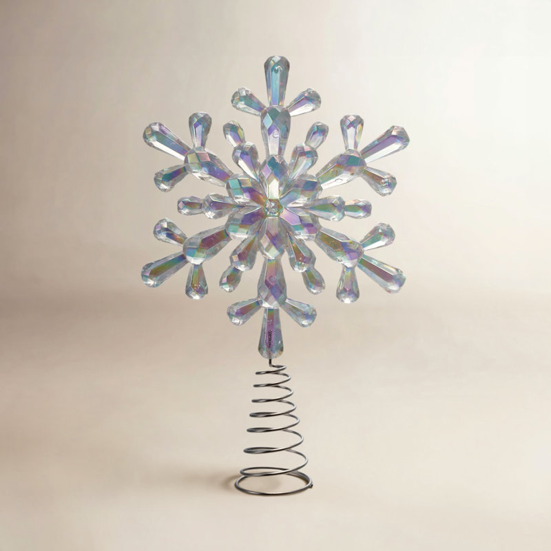 Plastic And Metal Snowflake Tree Topper