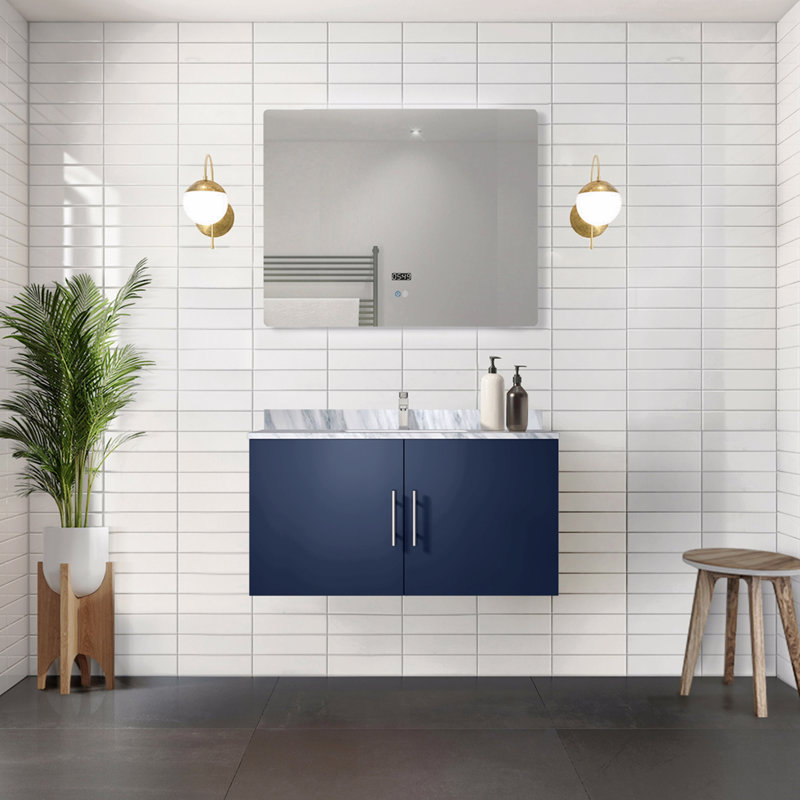 Meuble-lavabo de salle de bain 36 po X P 22 po D, Bleu