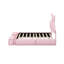 Lit plateforme double avec tabourets de rangement Lit plateforme tapissier avec oreilles de dessin animé et tête de lit Princess