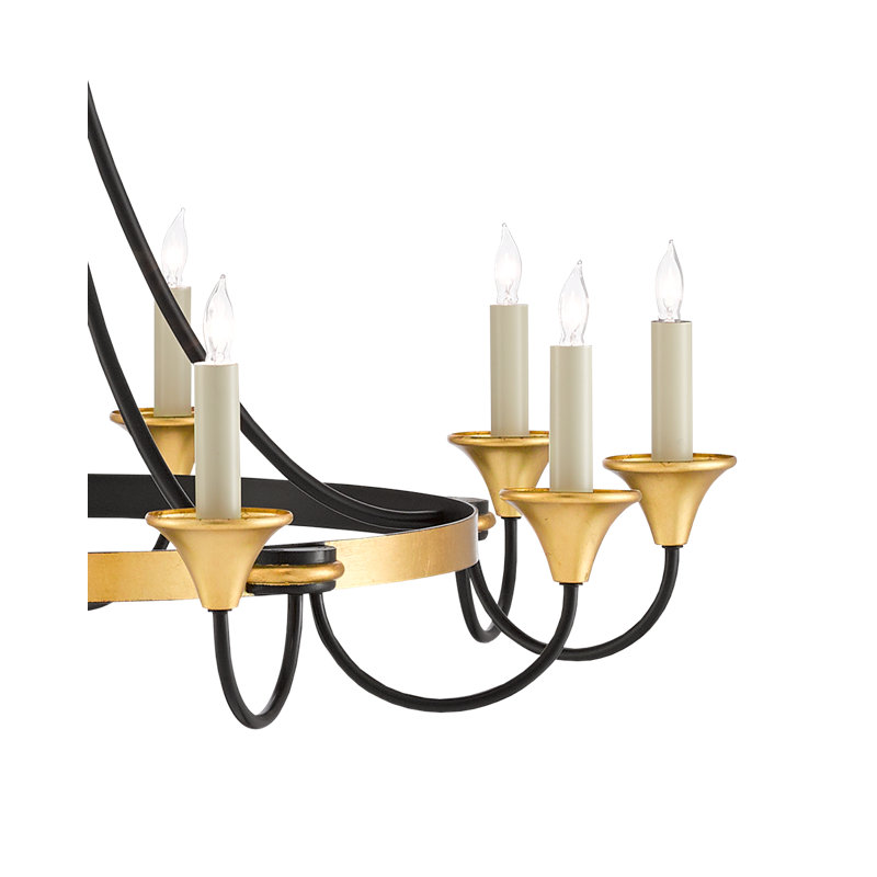 Hanlon 10 - Light Dimmable Wagon Wheel Chandelier
