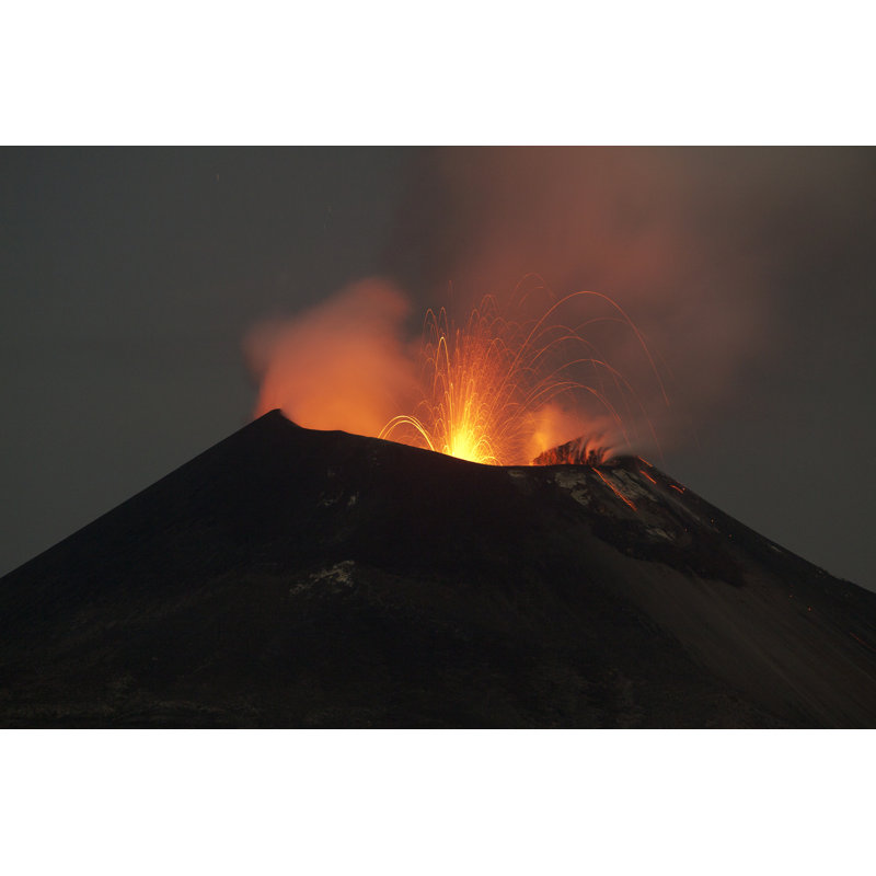 Krakatoa Volcano Eruption by Andersen_oystein - No Frame Art Prints on Canvas, 61cm H x 91cm W