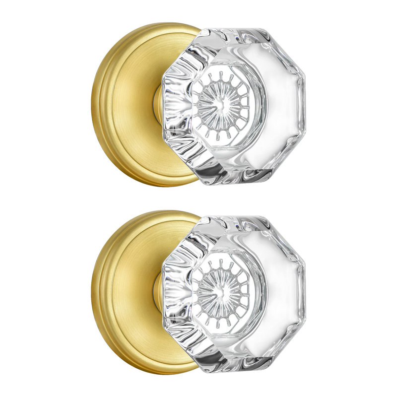 Bouton de porte double Retro Elegant Series, Doré