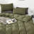 Solid Color Comforter Dark Color 3 PCs Bedding Set Deep Color Bed Comforter Set-115667188-115922242