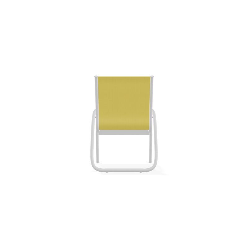 Fauteuil de patio Gardenella, Blanc texturé, Jaune 43D