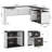 63'' W Executive Desk With File Cabinet For Home Office,L-Shaped Computer Desk Business Furniture Set Home Office Workstation-385572496
