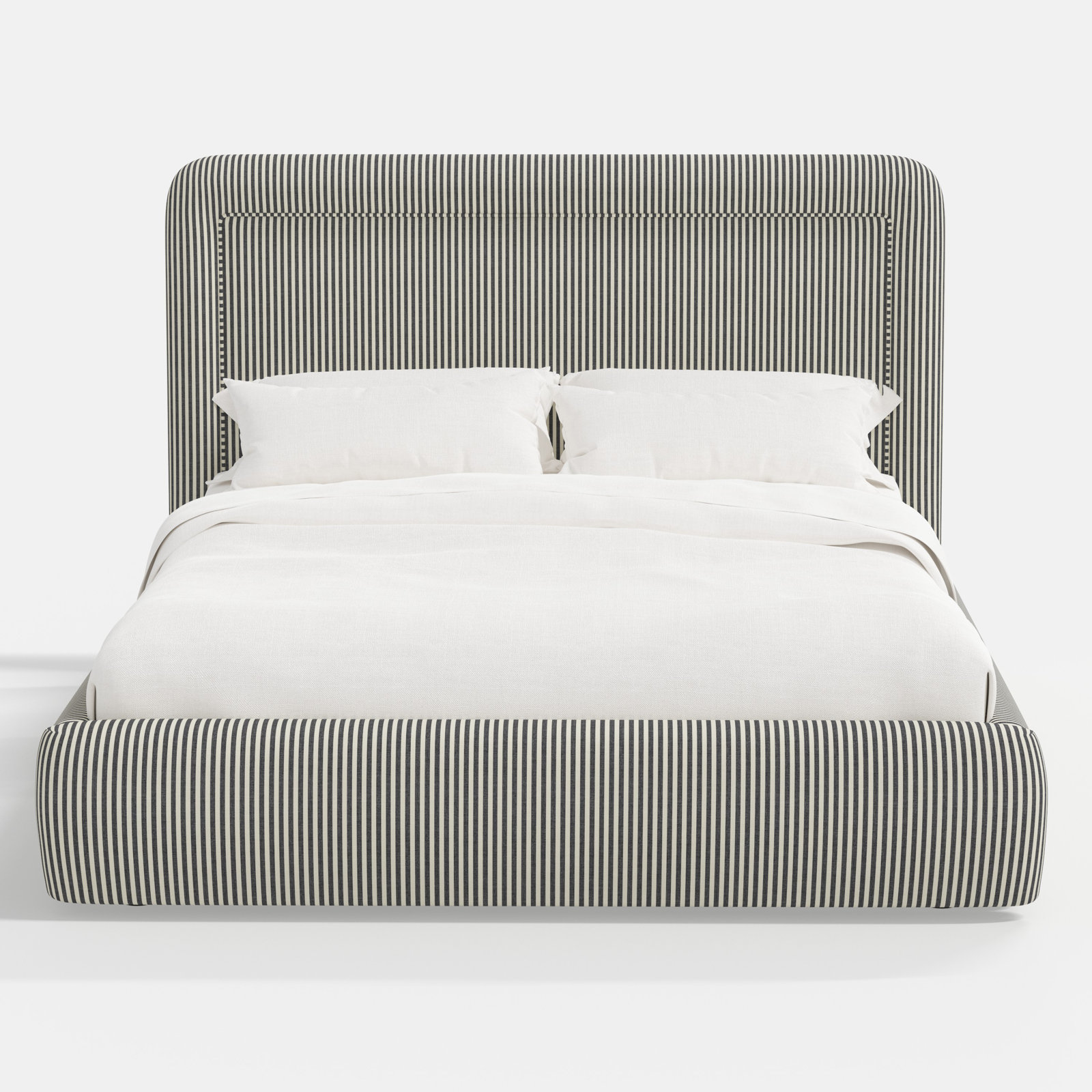 Stoffer Home x Cloth and Co. Marisa Bed, Jane Stripe Carbon, Full