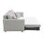 Canapé-lit modulaire en chenille avec rangement et 2 coussins décoratifs