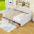 Queen Two Drawers Upholstered Platform Bed with USB-1035683125