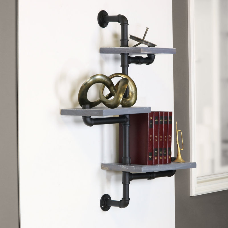 3 Piece Tiered Metal Floating Shelf