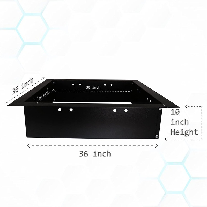 36'' Square Steel Fire Pit Accessory