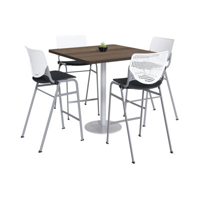 Kool 42" L Square Breakroom Table and Chair Set