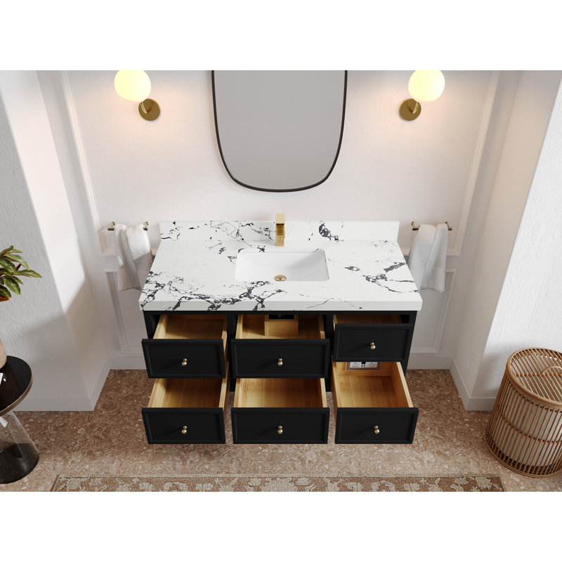 Meuble-lavabo simple 48 po Roswell, Viola nuit