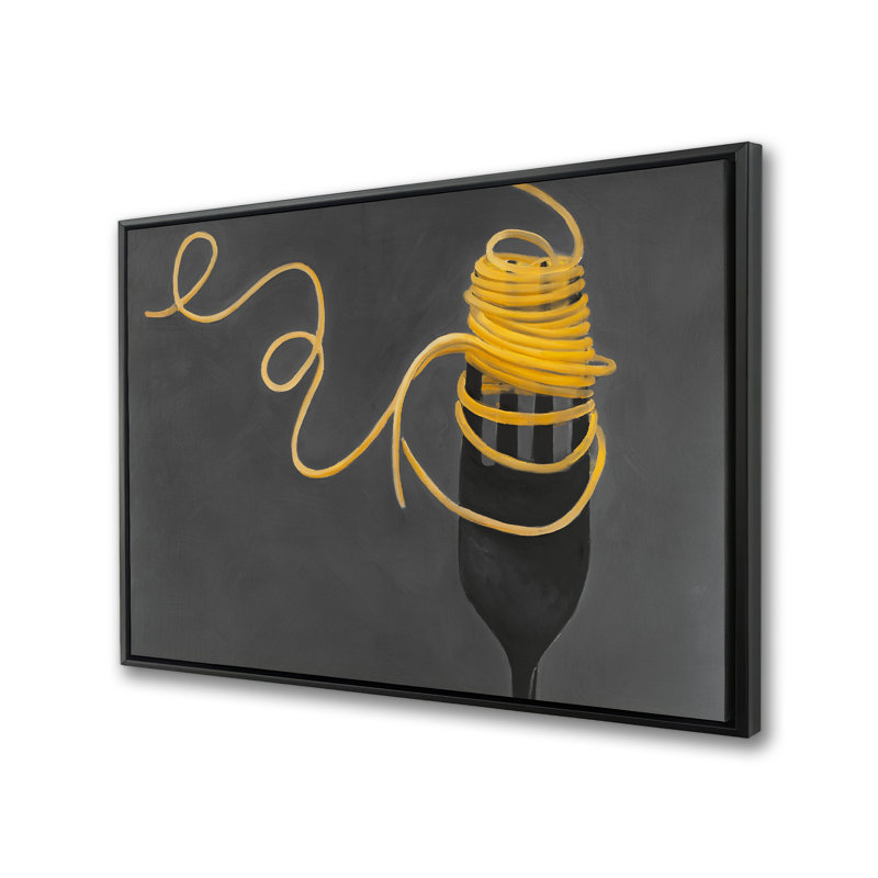 Spaghetti Pasta Around a Fourche - Nature morte, art sur toile