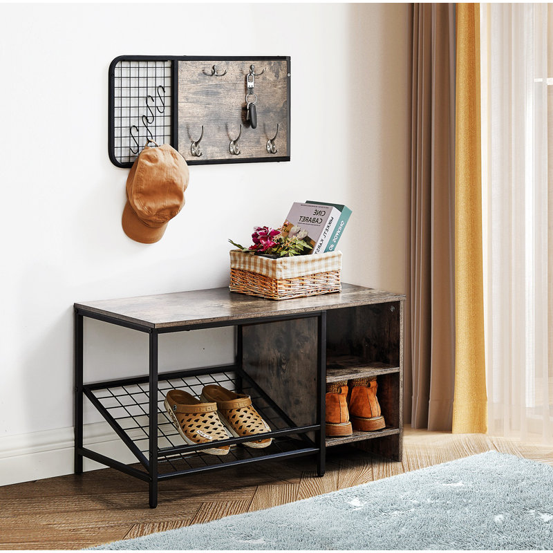 Banc en bois, gris