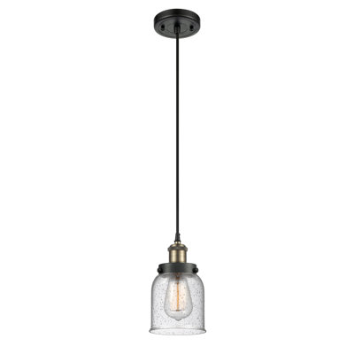 Luminaire suspendu en forme de cloche à 1 lumière Bokchito