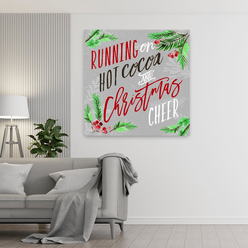 Art contemporain avec acclamations de Noël, H 48 po x l 48 po