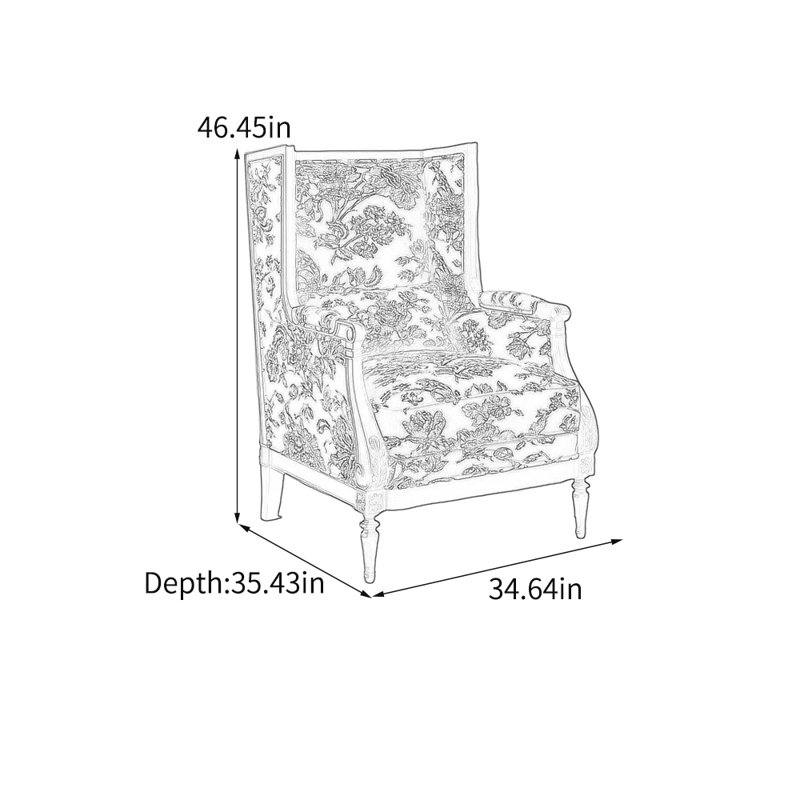 Chaise longue moderne en tissu jacquard simple, White/Black, Black