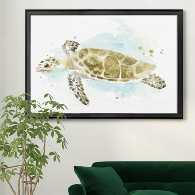 «Watercolor Sea Turtle Study II», reproduction d'art sur toile