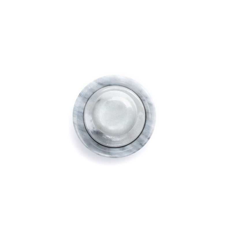 White Marble Mortar and Pestle Set for Kitchen