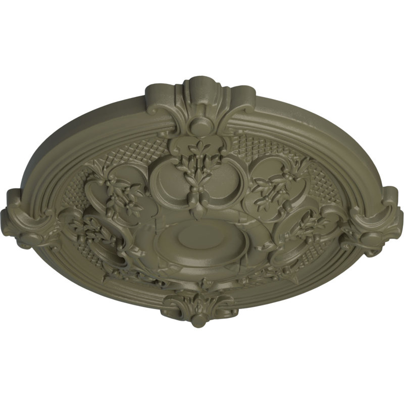 Milton 17.375"H x 17.375"W x 1.75"D Ceiling Medallion, Spartan Stone