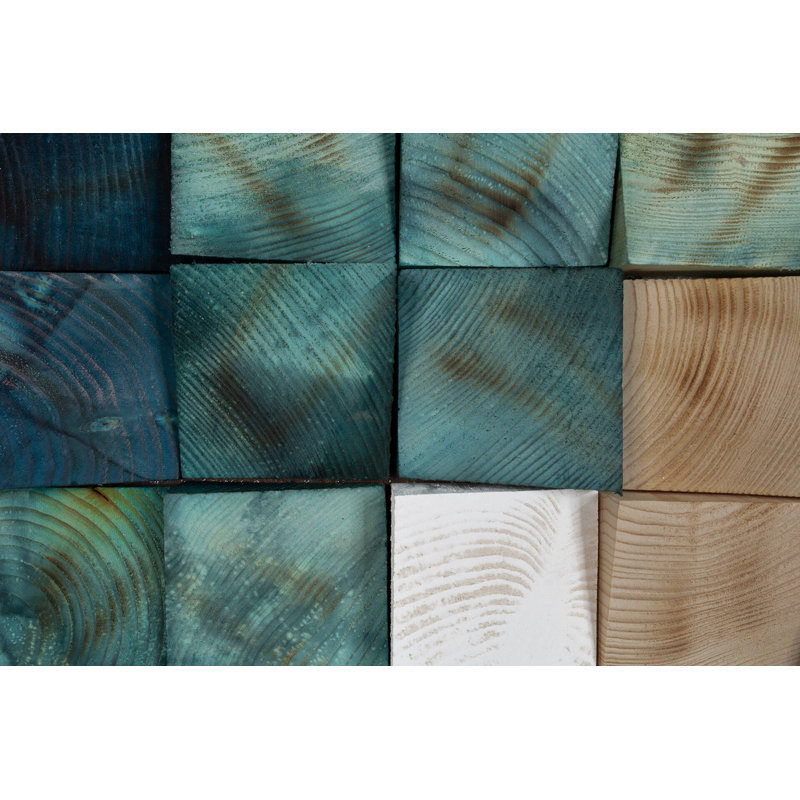Handmade Modern Abstract Wall Decor on Solid Wood