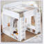 Triple Bunk Bed With Storage Shelves And Hooks +Twin Over Twin XL-1547689183