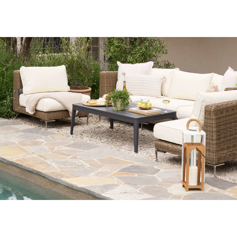 Aluminum Outdoor Coffee Table; Rectangular