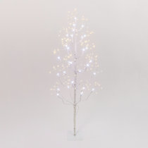 7' Lighted Birch Tree with 280-LED Warm Lights, Steady or Twinkle Func –  Harvest of Barnstable