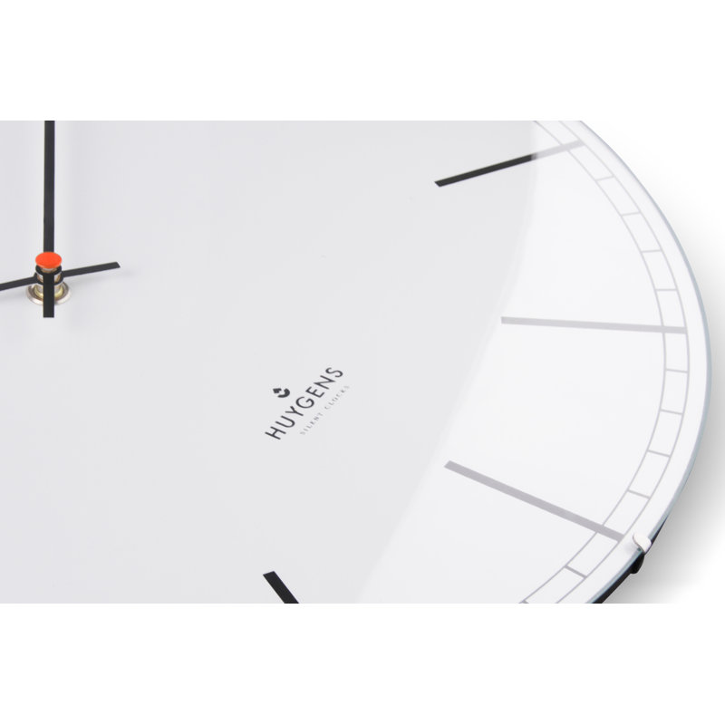 Glass Wall Clock, 35cm Hx 35cm W x 6.2cm D