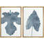 Feuilles d'arbre automne pastel bleu automne, œuvre d'art minimaliste, décor de chambre abstrait 2 pièces-98109468-98109470