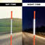 72" Reflective Fibreglass Driveway Markers, Orange High-Visibility Snow Stakes