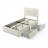 Boucle Twin Bed Frame with 2 Storage Drawers, Upholstered Platform Bed with LED Headboard, Solid Wood Slats Support, No Box Spring Needed for Kids, Teens-1869177251-1869177249