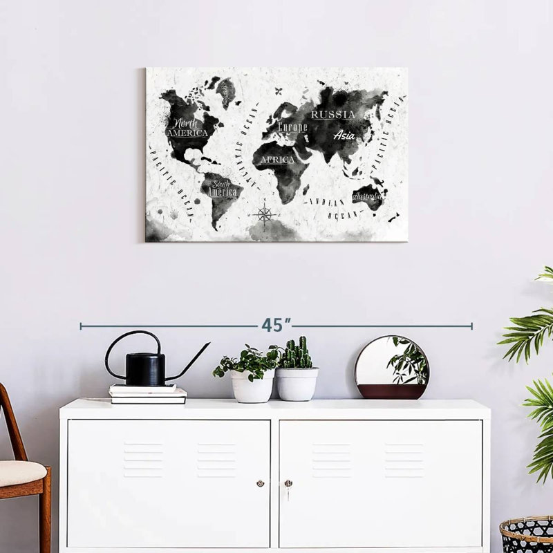Aliaz Map, 20" H x 30" W