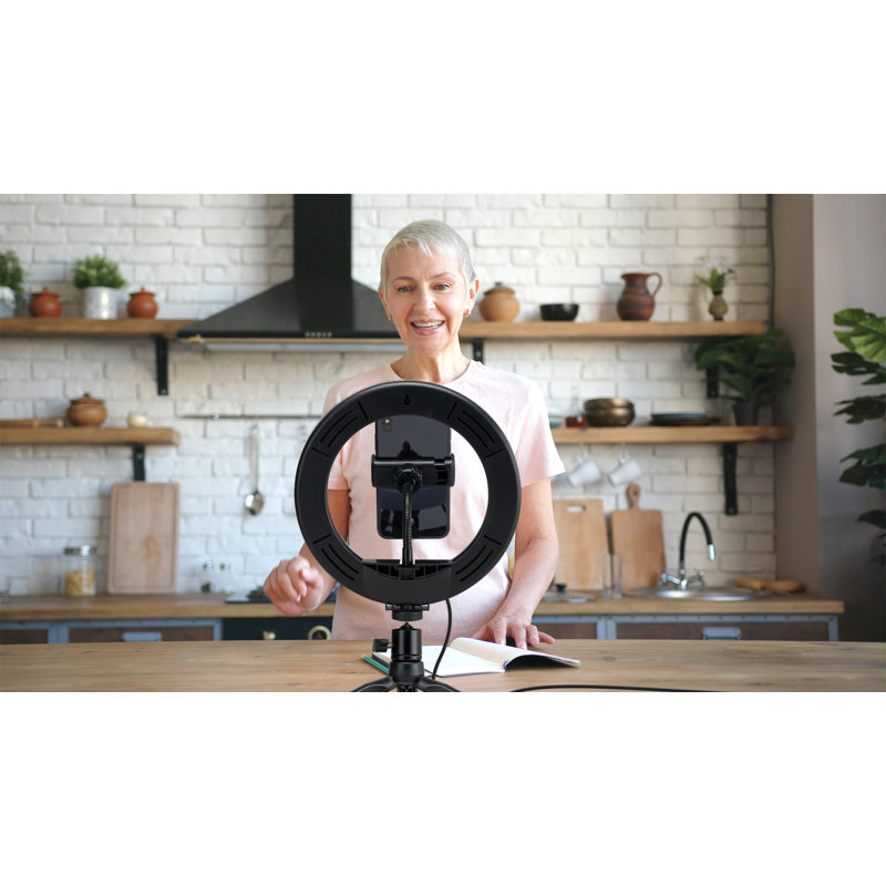Vlogging Tripod with Light Ring Lighting Kit