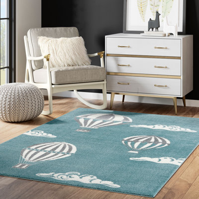 Larnakas Rectangle Geometric Polypropylene Rug