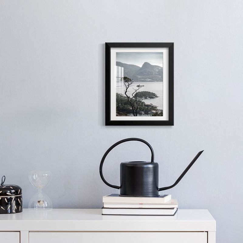 View from Above -Framed Print, 28.5" H x 20.5" W, Black