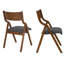 Chaise de salle à manger pliante 2 - noyer gris. Conception peu encombrante. Aucun assemblage requis. Support de dos ergonomique. Coussin éponge haute résilience. Léger. Pour la pièce, le bureau, le camping, la conférence, le jardin,-1990897922