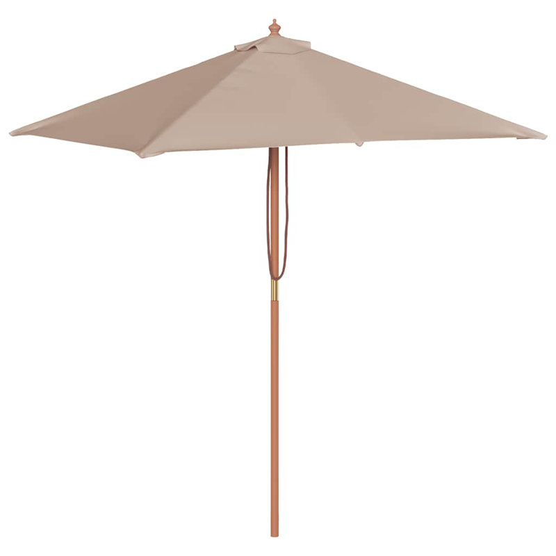 Parasol de patio avec poteau en bois vidaXL 59,1 x 78,7 po taupe, Taupe