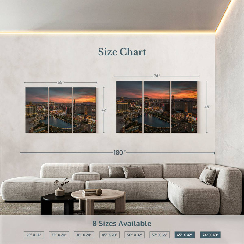 Sireci Las Vegas Sireci Lights, 42" H x 65" W